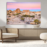 96167137-MGV-CV-36X24-Vibrant Sunset Sky Wall Art Canvas Print, Framed Joshua Tree Art Picture Print, Rugged Terrain Perfect Southwestern Boho Decor