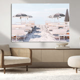 67623952-MGV-CV-36X24-Minimalist Beach Wall Art Canvas Print, Framed Pastel Sand Art Picture Print, Beach Aesthetic Perfect Coastal Minimalist Decor