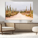 30742780-MGV-CV-36X24-Desert Cactus Wall Art Canvas Print, Framed Southwestern Art Picture Print, Bohemian Western Perfect Southwestern Boho Decor