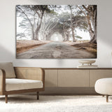 87090469-MGV-CV-36X24-Cypress Tunnel Wall Art Canvas Print, Framed Misty Road Art Picture Print, Foggy Trees Perfect Rustic Woodland Decor Artwork