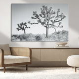 29996209-MGV-CV-36X24-Joshua Tree Art Wall Art Canvas Print, Framed Black White Landscape Art Picture Print, Desert Tree Decor Perfect Southwestern Boho
