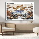 80111817-MGV-CV-36X24-Japanese Landscape Wall Art – Mount Fuji Autumn Canvas Print, Asian Inspired Nature Decor for Living Room, Bedroom, Office or
