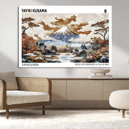 80111817-MGV-CV-36X24-Japanese Landscape Wall Art – Mount Fuji Autumn Canvas Print, Asian Inspired Nature Decor for Living Room, Bedroom, Office or