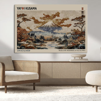11778299-MGV-CV-36X24-Japanese Landscape Wall Art – Mount Fuji Canvas Print, Asian Inspired Nature Decor for Living Room, Bedroom, Office or Studio
