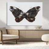 99831147-MGV-CV-36X24-Spotted Butterfly Wall Art Canvas Print, Framed Neutral Insect Theme Art Picture Print, Earthy Wing Pattern Perfect Modern Rustic