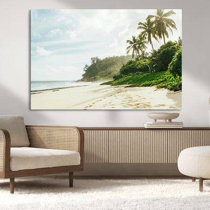 42984524-MGV-CV-36X24-Relaxing Beach Wall Art Canvas Print, Framed Ocean View Art Picture Print, Coastal Serenity Perfect Tropical Coastal Decor Artwork