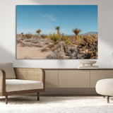 35156165-MGV-CV-36X24-Joshua Tree Wall Art Canvas Print, Framed Desert Landscape Art Picture Print, Warm Earth Tones Perfect Southwestern Minimalist