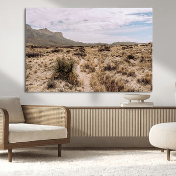20681831-MGV-CV-36X24-Desert Landscape Wall Art – Southwestern Mountain Canvas Print, Rustic Western Nature Photography Decor for Living Room, Office,