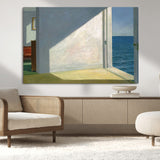 34188481-MGV-CV-36X24-Coastal Sunlight Wall Art – Minimalist Ocean View Canvas Print, Serene Beach House Inspired Decor for Bedroom, Living Room,