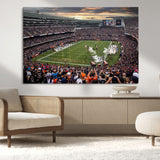 87578930-MGV-CV-36X24-Soldier Field Wall Art – Chicago Bears Football Stadium Sunset Canvas Print, Game Day Sports Decor for Man Cave, Bar, Office, or