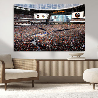 38616413-MGV-CV-36X24-Chicago Dome Stadium Wall Art – Futuristic Basketball Final Four Arena Canvas Print, Modern Sports Fan Decor for Man Cave or