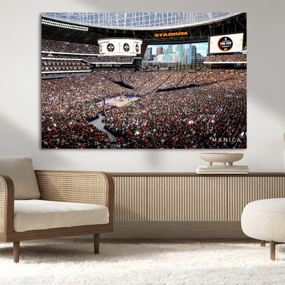 38616413-MGV-CV-36X24-Chicago Dome Stadium Wall Art – Futuristic Basketball Final Four Arena Canvas Print, Modern Sports Fan Decor for Man Cave or