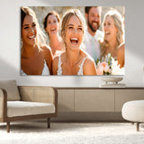 CSTM912-MGV-CV-36X24-Framed Wedding Canvas Print - Custom Wall Art Keepsake for Couples, Elegant Home Decoration Gift, Create Your Own Photo Canvas