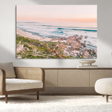 27332135-MGV-CV-36X24-Coastal Sunset Wall Art – Ocean Waves and Rocky Shore Canvas Print, Scenic Seaside Photography Decor for Bedroom, Living Room,