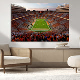 37160229-MGV-CV-36X24-Tennessee Volunteers Wall Art – Neyland Stadium Sunset Checkerboard Game Canvas Print, Vols Football Panorama Sports Decor