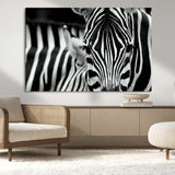 43631-MGV-CV-36X24-Black and White Zebra Wall Art – Modern Animal Print Canvas Artwork for Living Room, Bedroom, or Office Decor