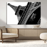 89033-MGV-CV-36X24-Eiffel Tower Wall Art – Dramatic Black and White Architectural Canvas Print, Modern Paris Decor for Office, Living Room or