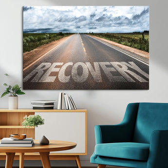 50743-MGV-CV-36X24-Healing Road Wall Art – Motivational Highway Canvas Print, Inspirational Journey Decor for Office, Gym or Living Room