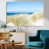 96913-MGV-CV-36X24-Coastal Dunes Wall Art – Serene Beach Grass and Blue Ocean Canvas Print, Relaxing Seaside Nature Decor for Living Room, Bedroom or