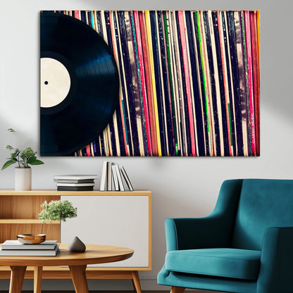 45029-MGV-CV-36X24-Misty Pine Forest Wall Art – Black and White Landscape Canvas Print, Foggy Trees Nature Photography, Modern Minimalist Decor for