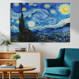 39177-MGV-CV-36X24-Starry Night Wall Art – Vincent van Gogh Famous Painting Canvas Print, Timeless Starry Sky Decor for Living Room, Bedroom or