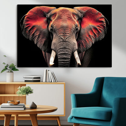 54719-MGV-CV-36X24-Elephant Wall Art – Majestic African Elephant Canvas Print, Wildlife Safari Animal Decor for Living Room, Bedroom, Office or Man