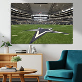 14834-MGV-CV-36X24-Dallas Att Stadium Wall Art Canvas Print, Framed Texas NFL Stadium Art Picture Print, American Football Stadium Perfect Sports