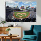 22910-MGV-CV-36X24-City Field Stadium Wall Art Canvas Print, Framed New York Stadium Art Picture Print, City Field Perfect Sport Room Decor Artwork