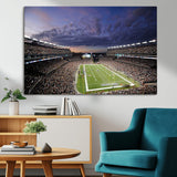52712-MGV-CV-36X24-Gillette Stadium Field Wall Art Canvas Print, Framed Massachusetts Stadium Art Picture Print, Gillette Stadium Perfect Sport Room