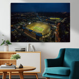 52519-MGV-CV-36X24-Michigan Football Stadium Wall Art Canvas Print, Framed Michigan Stadium Art Picture Print, Michigan Wolverines Field Perfect