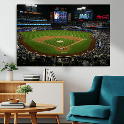 83979-MGV-CV-36X24-RingCentral Coliseum Wall Art Canvas Print, Framed Oakland A's Stadium Art Picture Print, RingCentral Coliseum Field Perfect Sport