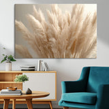 50300-MGV-CV-36X24-Pampas Grass Wall Art Canvas Print, Framed Minimalist Pampas Grass Art Picture Print, Beige Pampas Grass Perfect Minimalist Boho