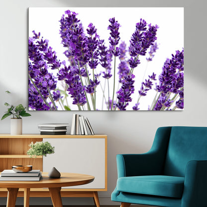 84456-MGV-CV-36X24-Lavender Wall Art – Botanical Canvas Print Featuring Purple Floral Stems, Fresh Nature Inspired Artwork for Living Room, Bedroom,