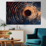 10017879-MGV-CV-36X24-Wood Tree Ring Wall Art Canvas Print, Framed Natural Wood Art Picture Print, Rustic Tree Slice Perfect Rustic Decor Artwork