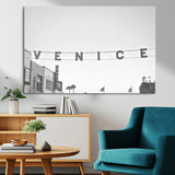 68254589-MGV-CV-36X24-Venice Sign Wall Art Canvas Print, Framed Venice Letters Art Picture Print, Los Angeles Perfect Minimalist Urban Decor Artwork