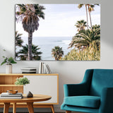 51404565-MGV-CV-36X24-Palm Trees Wall Art Canvas Print, Framed Ocean Breeze Art Picture Print, Coastal View Perfect Tropical Coastal Decor Artwork