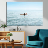 32624554-MGV-CV-36X24-Swimming Relaxation Wall Art Canvas Print, Framed Peaceful Water Art Picture Print, Clear Sea Perfect Minimalist Aquatic Decor
