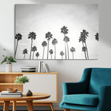 62298277-MGV-CV-36X24-Monochrome Palms Wall Art Canvas Print, Framed Minimalist Trees Art Picture Print, Silhouetted Palms Perfect Tropical Minimalist