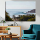 88336640-MGV-CV-36X24-Tropical Beach Scene Wall Art Canvas Print, Framed Coastal Photography Art Picture Print, Ocean Horizon Art Perfect Coastal Boho