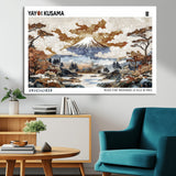 80111817-MGV-CV-36X24-Japanese Landscape Wall Art – Mount Fuji Autumn Canvas Print, Asian Inspired Nature Decor for Living Room, Bedroom, Office or