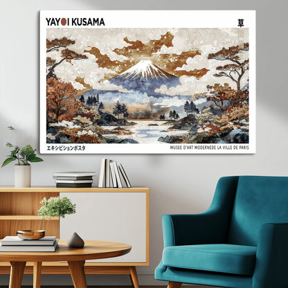 80111817-MGV-CV-36X24-Japanese Landscape Wall Art – Mount Fuji Autumn Canvas Print, Asian Inspired Nature Decor for Living Room, Bedroom, Office or