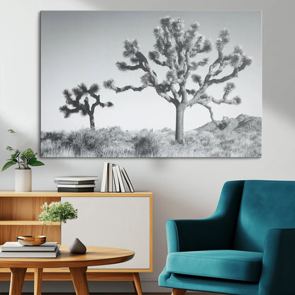 58647785-MGV-CV-36X24-Calm Earthy Aesthetic Wall Art Canvas Print, Framed Arid Terrain Decor Art Picture Print, Joshua Tree Perfect Rustic Minimalist