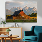 31771014-MGV-CV-36X24-Rustic Barn Wall Art Canvas Print, Framed Western Landscape Art Picture Print, Farmhouse Style Perfect Rustic Farmhouse Decor