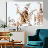 17019393-MGV-CV-36X24-Pampas Grass Wall Art Canvas Print, Framed Neutral Tones Art Picture Print, Minimalist Nature Perfect Boho Minimalist Decor