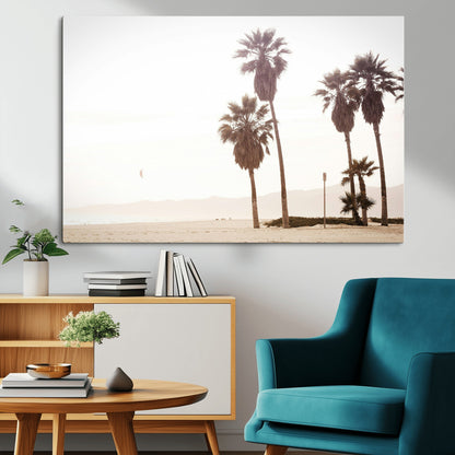 48255923-MGV-CV-36X24-Coastal Light Wall Art Canvas Print, Framed Relaxing Shoreline Art Picture Print, Minimalist Ocean Perfect Tropical Serenity Decor