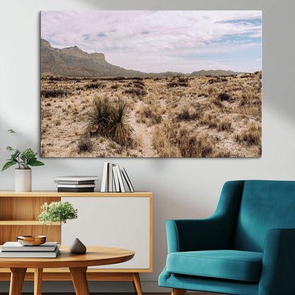 20681831-MGV-CV-36X24-Desert Landscape Wall Art – Southwestern Mountain Canvas Print, Rustic Western Nature Photography Decor for Living Room, Office,