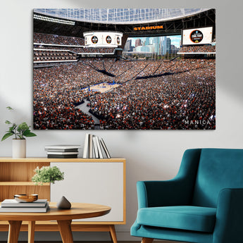 38616413-MGV-CV-36X24-Chicago Dome Stadium Wall Art – Futuristic Basketball Final Four Arena Canvas Print, Modern Sports Fan Decor for Man Cave or
