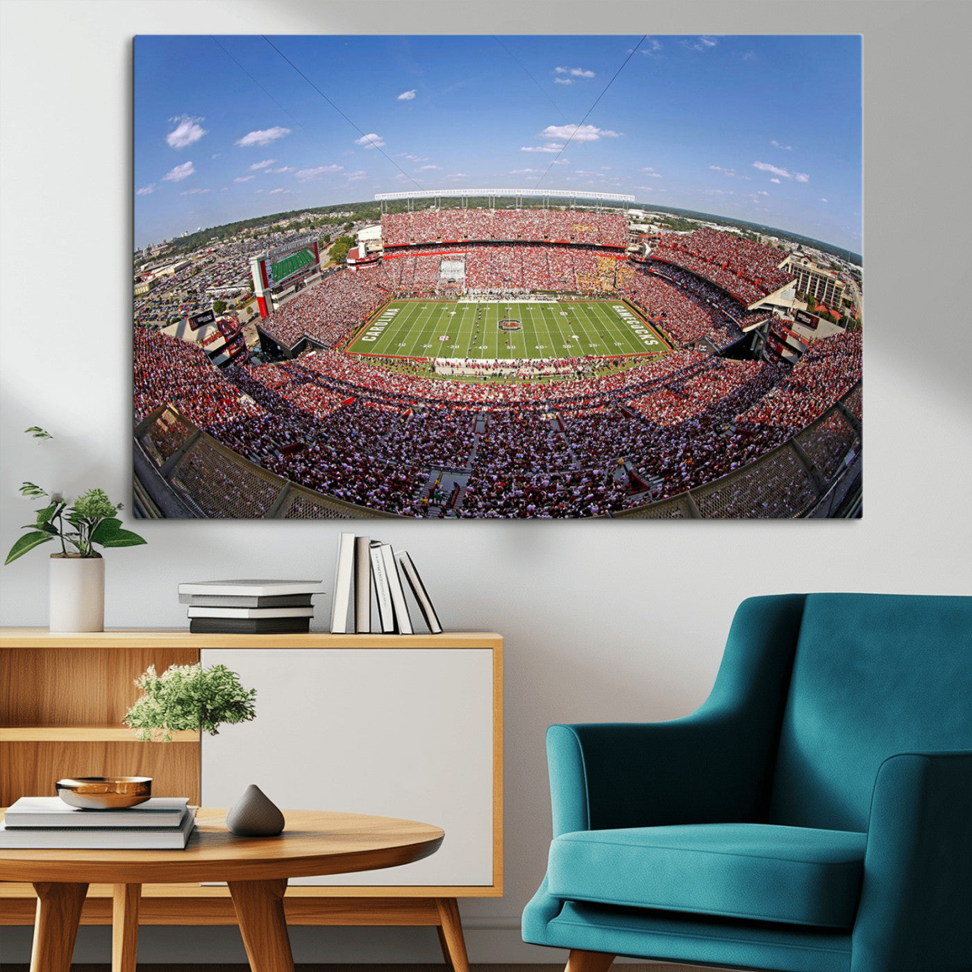 29492070-MGV-CV-36X24-William Brice Stadium Canvas Wall Art – Football Game, Stadium Crowd, Fans, Energy, Team Spirit, Daytime Outdoor Event Print for