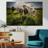 67277447-MGV-CV-36X24-Farmhouse Wall Art – Herd of Cows Canvas Print, Rustic Country Pasture Photography Decor for Bedroom, Living Room, Office, Ranch,