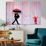 69505-MGV-CV-36X24-Graffiti Girl Wall Art Canvas Print, Framed Urban Contrast Art Picture Print, Vibrant Graffiti Perfect Urban Pop Decor Artwork